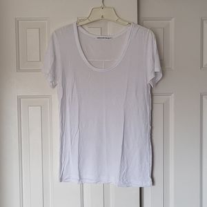 Alexander Wang Scoop Neck White T-Shirt